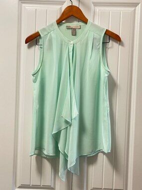Forever 21 Draped Sleeveless Blouse Mint Green – Size S